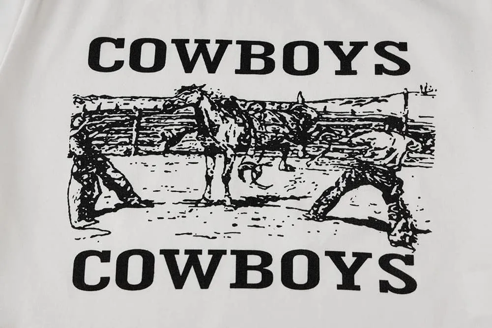 Cowboys Crop Top E Girl Clothing y2k Graphic Baby Tees for Teen Girls