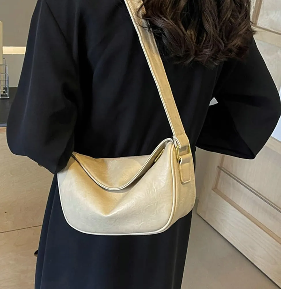 Crescent Crossbody Bag for Women Small Sling Hobos Dumpling Bag with Adjustable Strap