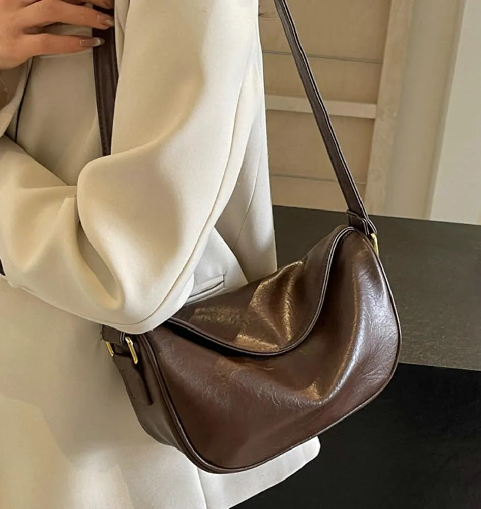 Crescent Crossbody Bag for Women Small Sling Hobos Dumpling Bag with Adjustable Strap