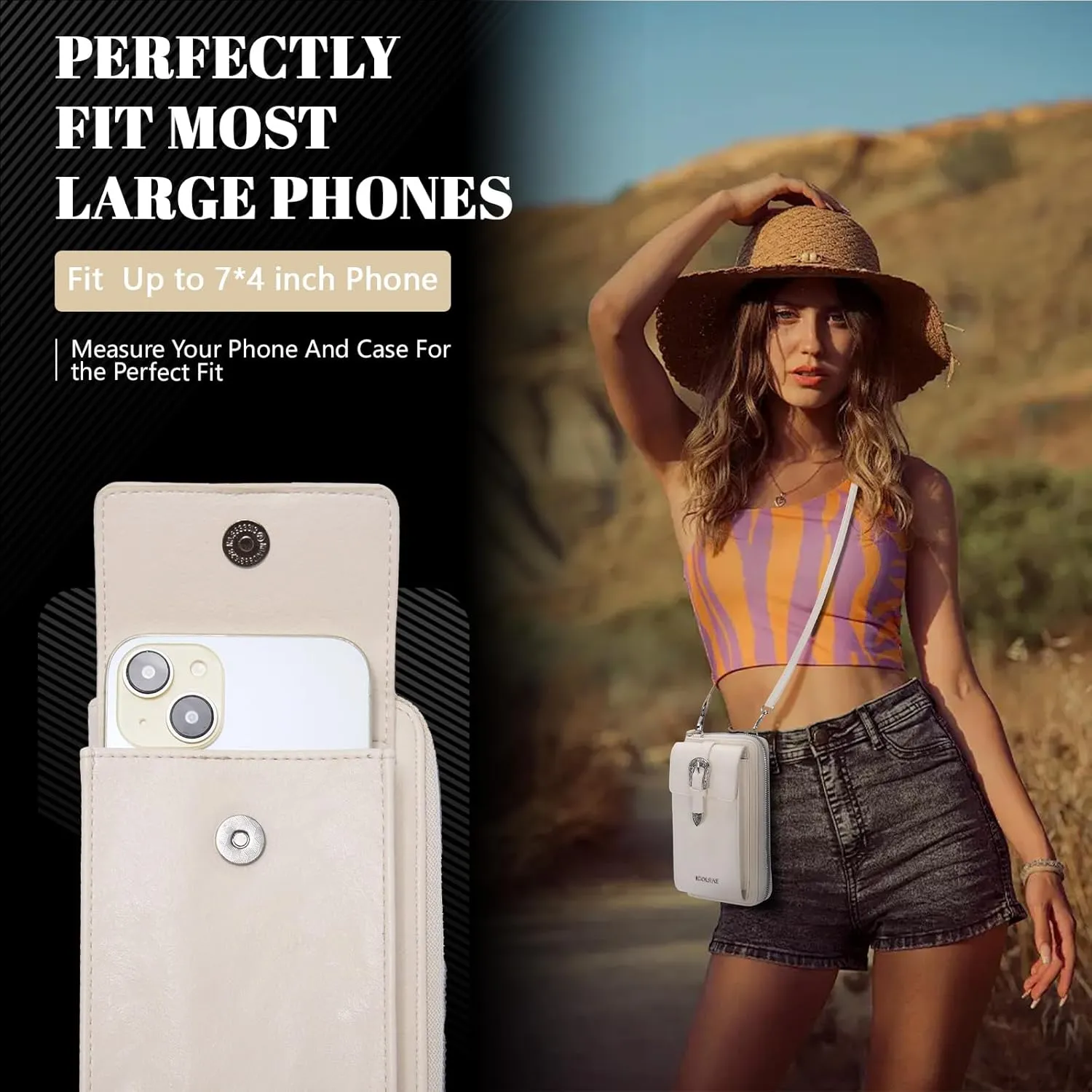 Crossbody Cell Phone Purse for Women Trendy Small Crossbody Bags Phone Wallet with Credit Card Slots