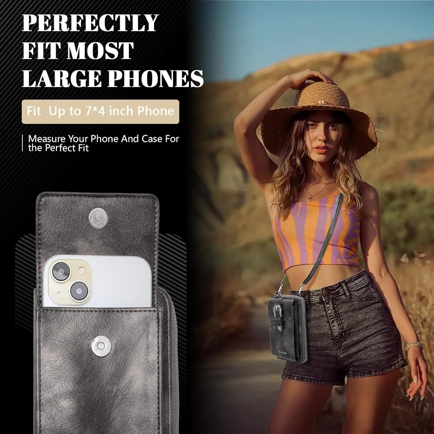 Crossbody Cell Phone Purse for Women Trendy Small Crossbody Bags Phone Wallet with Credit Card Slots