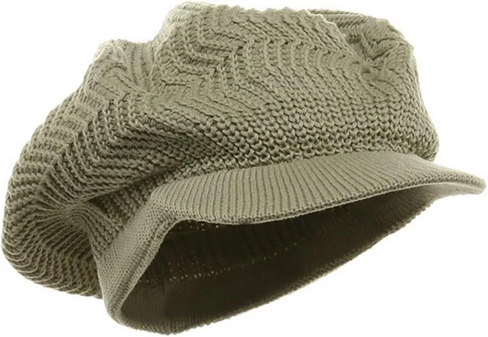 Crown Plain Beanie Visor (for Big Head)