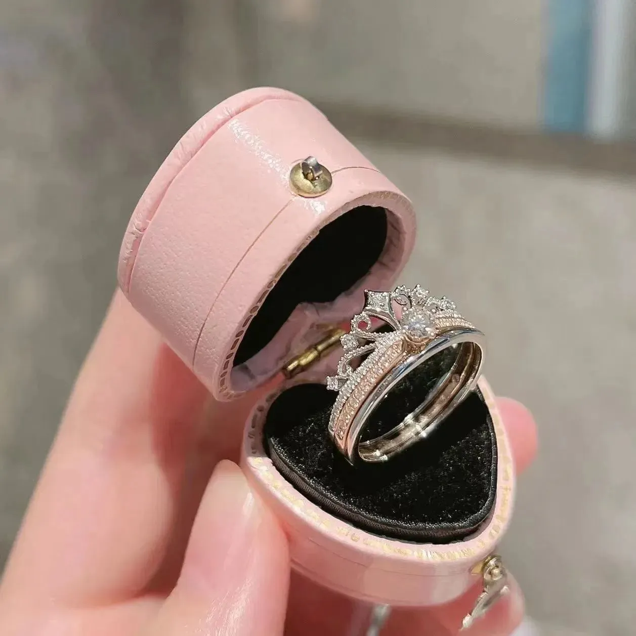 Diamond Stacked Crown Ring