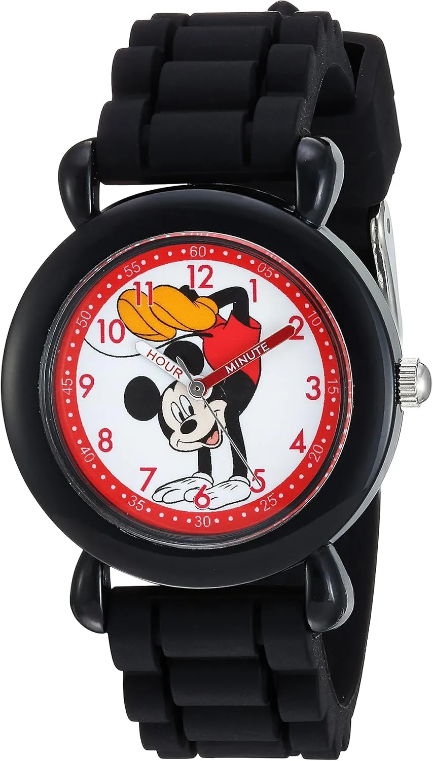 Disney Mickey Mouse Kids'Plastic Time Teacher Analog Quartz Silicone Strap Watch