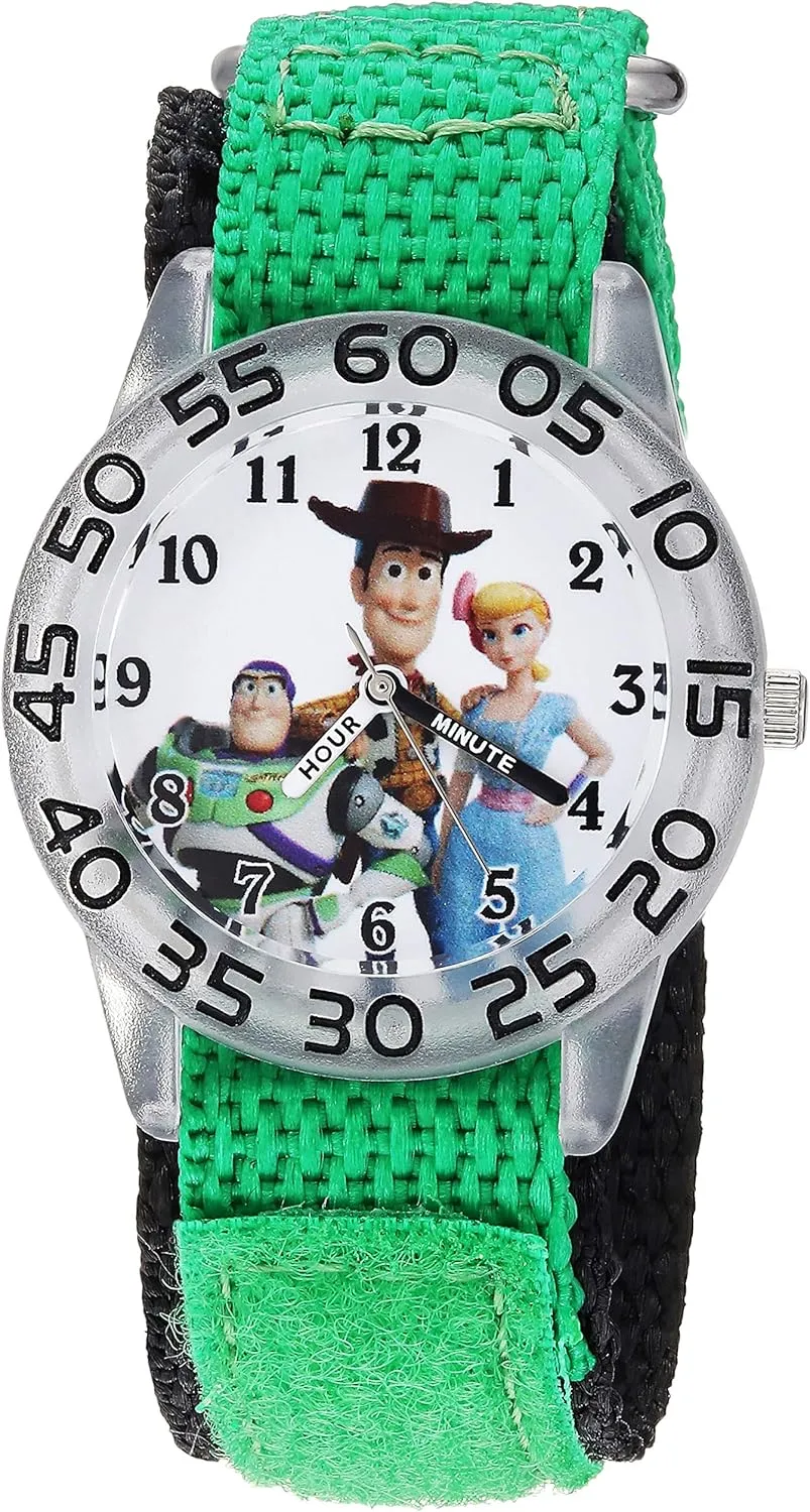 Disney Toy Story Kids' Plastic Time Teacher Analog Quartz Nylon Strap Watch