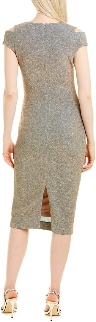 Dress the Population Women's Bryce Stretch Knit Bodycon Midi Dress with Cut-Outs