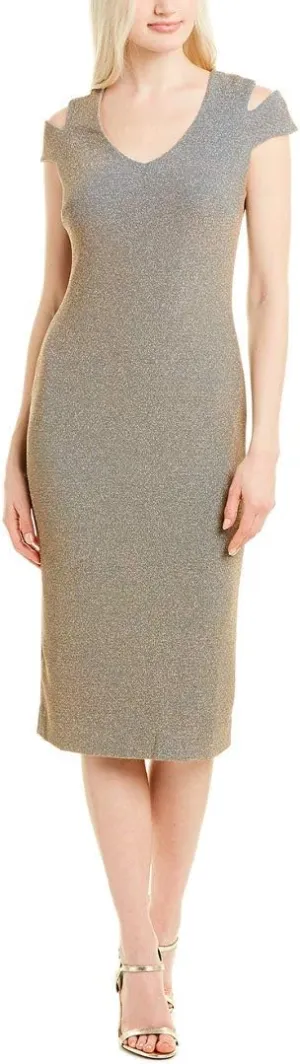 Dress the Population Women's Bryce Stretch Knit Bodycon Midi Dress with Cut-Outs