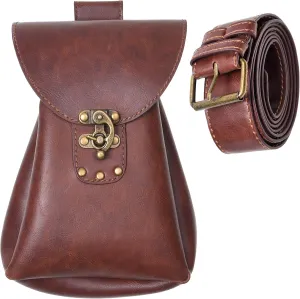 Eco-Fused Medieval Belt Pouch - Vintage Costume Accessories for Cosplay, Ren Faire Accessories, LARP Waist Bag Cosplay Costume