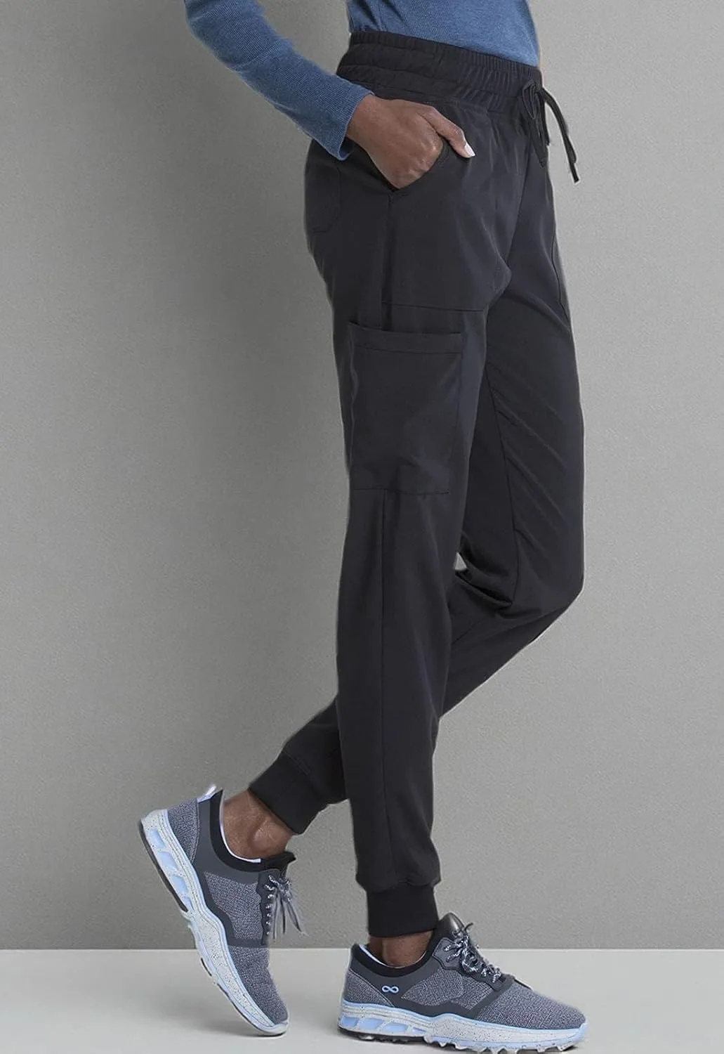 EDS Essentials Jogger Scrubs for Women, Drawstring Scrub Pants DK065
