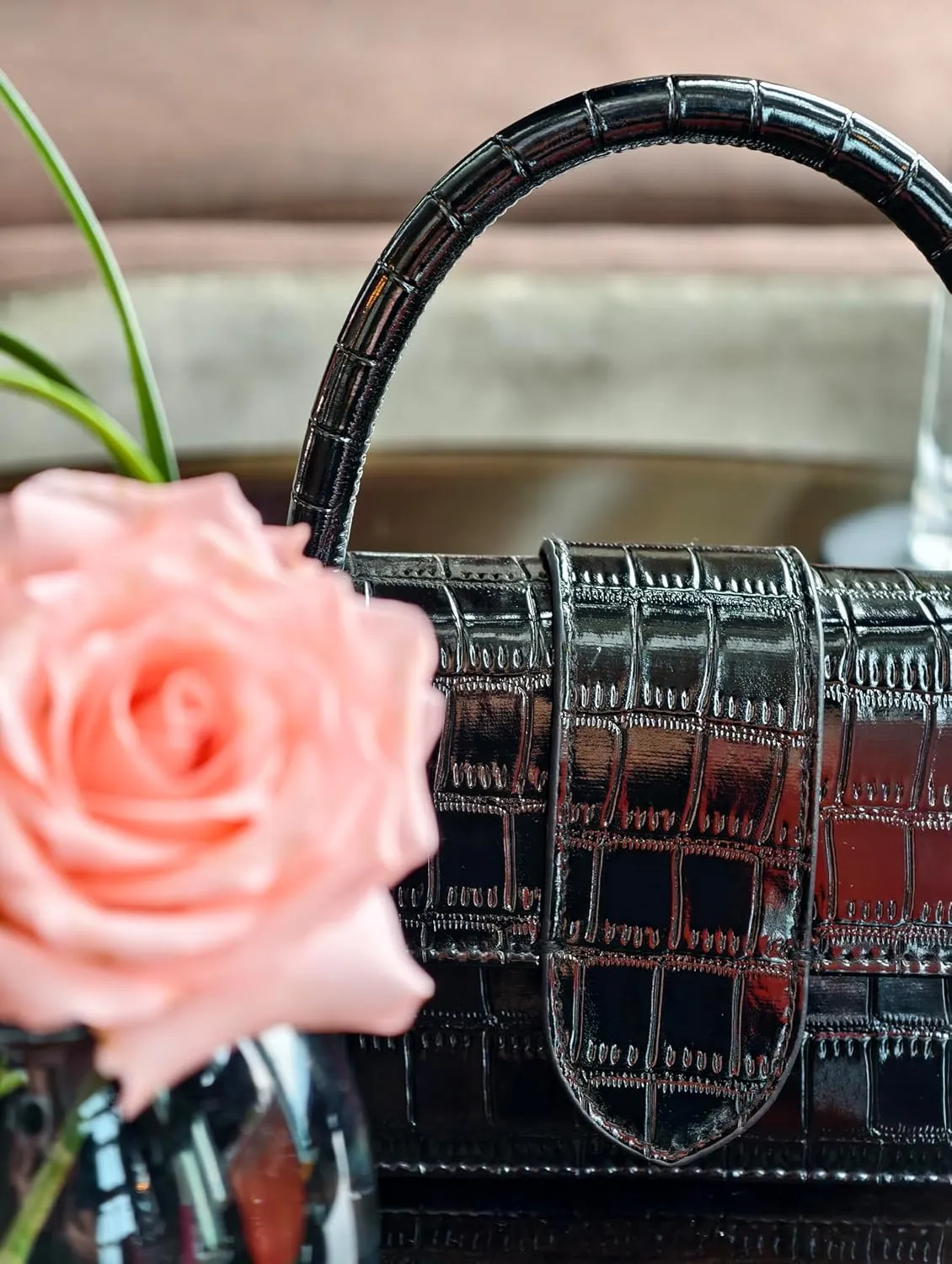 Evening Bag for Women, Gold Flower Sequins Purses, Sparkling Party Clutch Handbag for Wedding Cocktail Prom