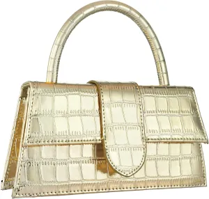 Evening Bag for Women, Gold Flower Sequins Purses, Sparkling Party Clutch Handbag for Wedding Cocktail Prom