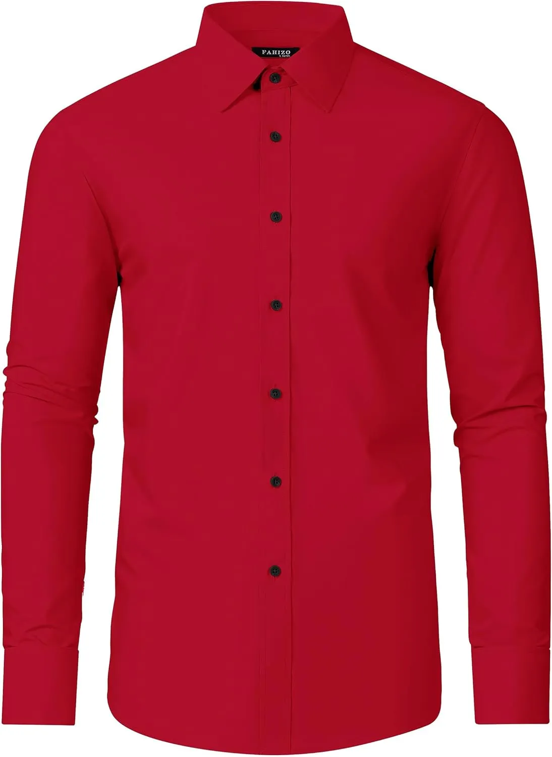 FAHIZO Men's White Tuxedo Shirt with Wing Collar, French Cuffs & Accessories