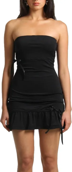Faretumiya Y2k Babydoll Mini Dress Women Sleeveless Spaghetti Straps Ruffle Short Dress Summer Backless Swing Cami Dress