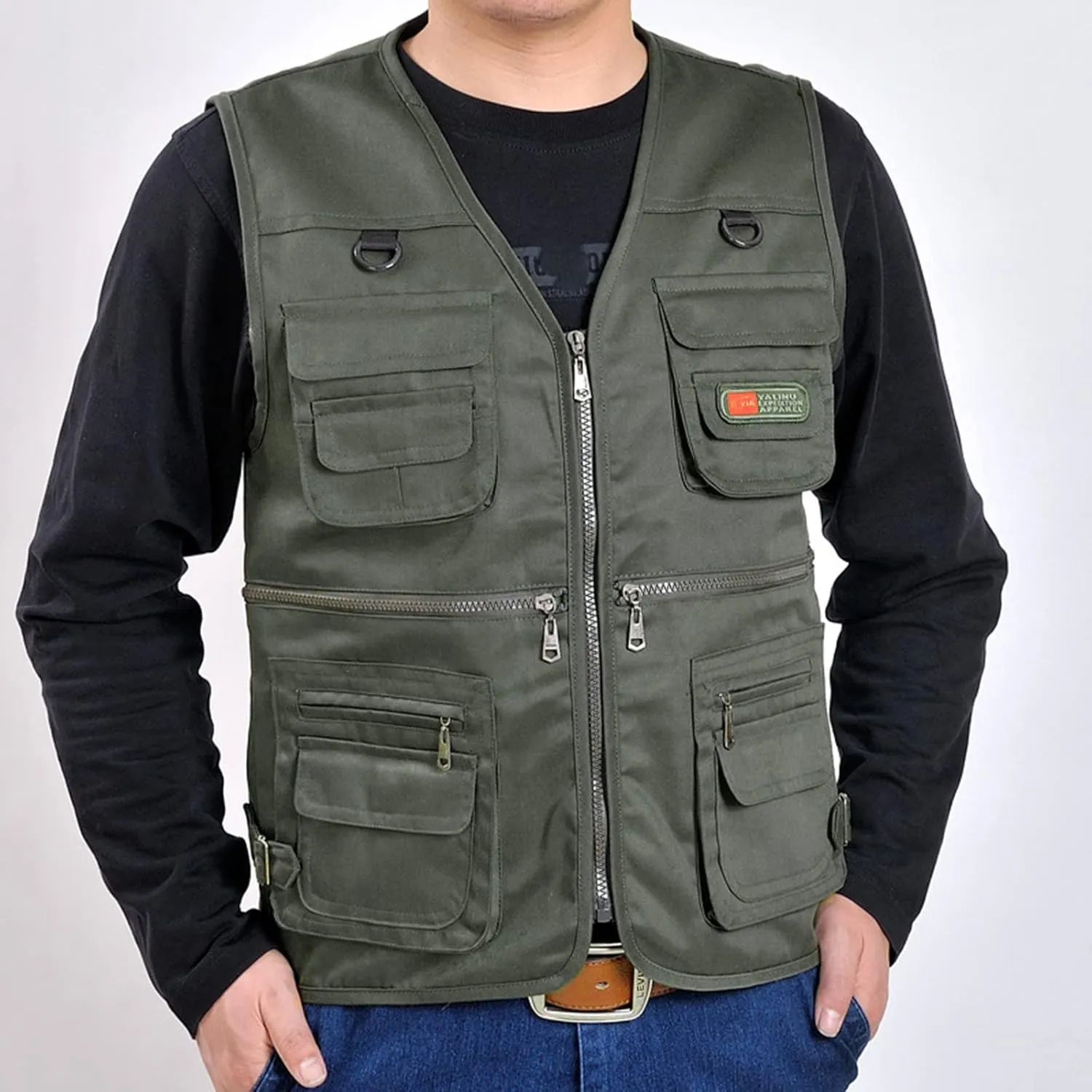 Fishing Vests for Men Casual Breatheable Sleeveless Multi Pockets Jacket Outdoor Hunting Travel Cargo Waistcoat Gilet