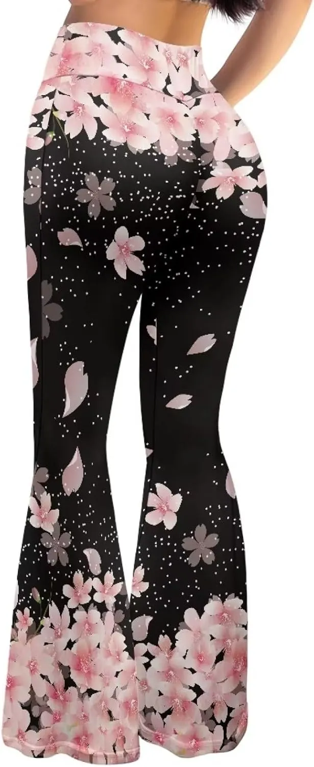 Flare Yoga Pants, High Waist Dress Pants for Women Long Flare Leggings, Bootcut Workout Pants