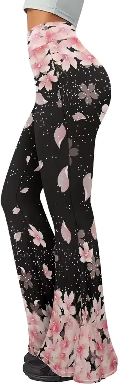 Flare Yoga Pants, High Waist Dress Pants for Women Long Flare Leggings, Bootcut Workout Pants