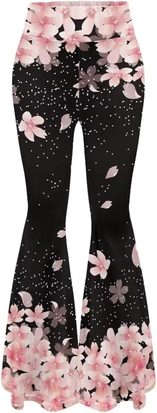 Flare Yoga Pants, High Waist Dress Pants for Women Long Flare Leggings, Bootcut Workout Pants