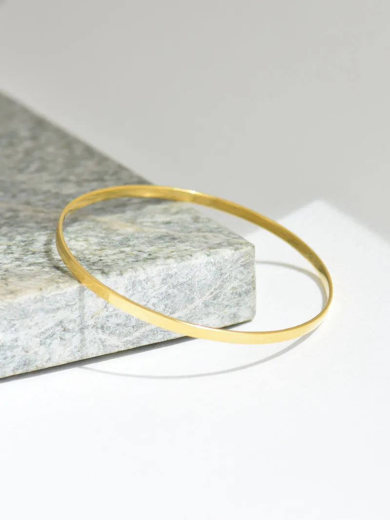 Flo Bangle - 9k Gold