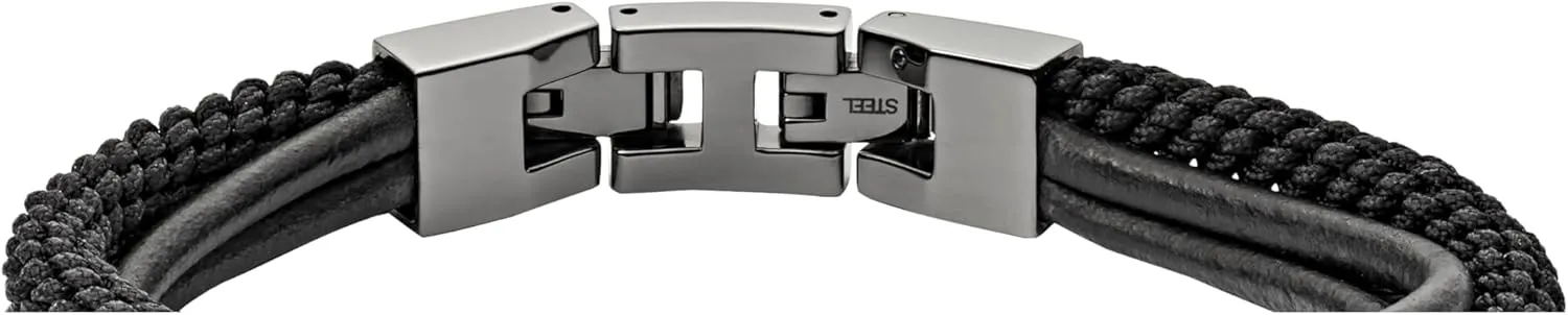 Fossil Men's Plated Stainless Steel Engravable Personalized Gift ID, Chain or Cuff Bracelet for Men