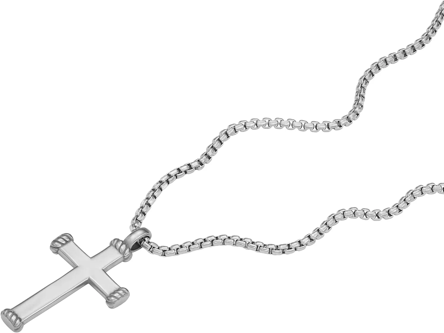 Fossil Men's Stainless Steel or Leather Necklace for Men