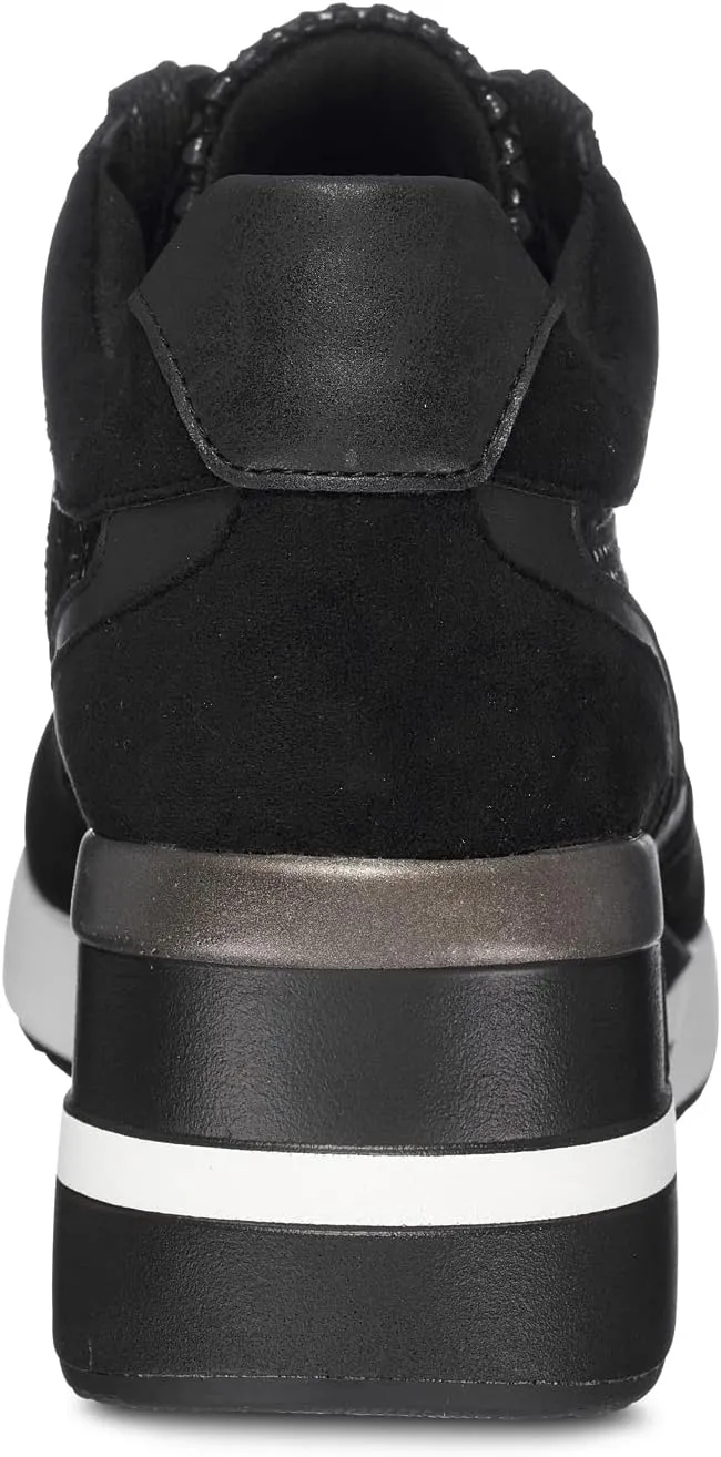GC Shoes Low Top Fashion Wedge Sneakers for Women, Hidden Heel Sneaker Boots, Sporty Platform Bootie