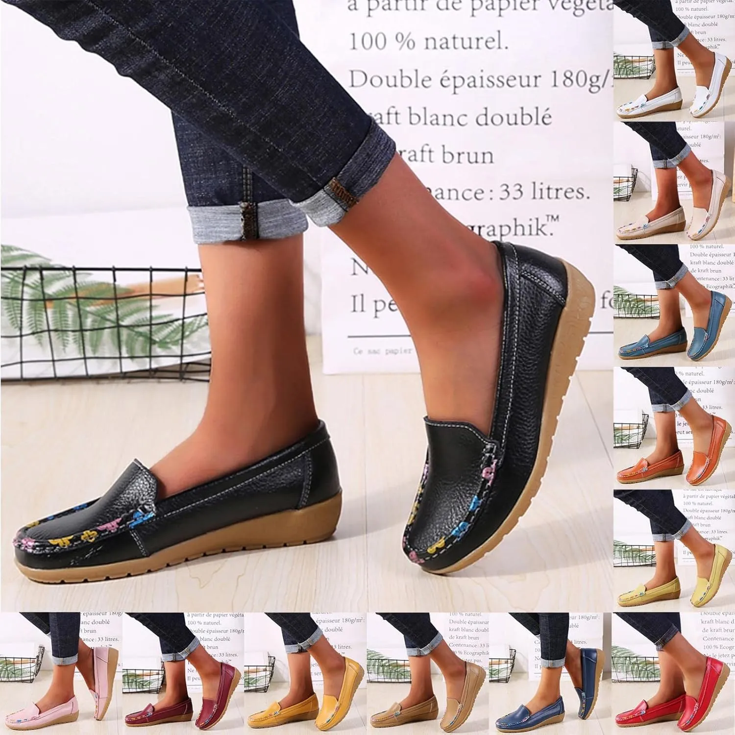 Gibobby Sandals for Women Dressy Summer Slip on Shoes Closed Toe Loafers Dress Shoes for Women Shoes Flats Comfortable