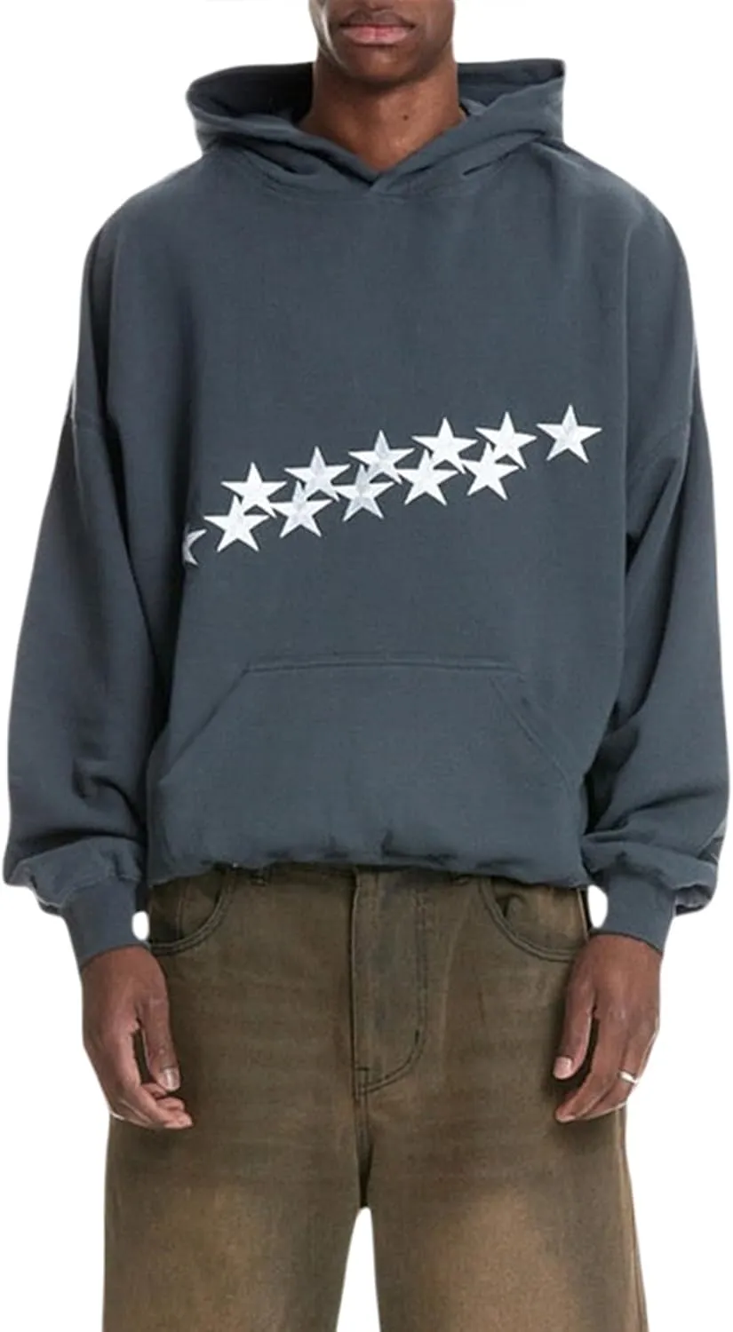 Giraropa Women Graphic Hoodies Y2K Star Print Oversized Hooded Sweatshirt Long Sleeve Pullover Fashion 90s Aesthetic Clothes
