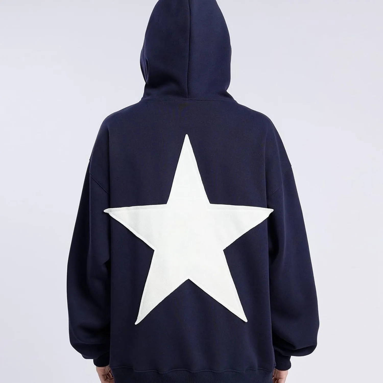 Giraropa Women Graphic Hoodies Y2K Star Print Oversized Hooded Sweatshirt Long Sleeve Pullover Fashion 90s Aesthetic Clothes