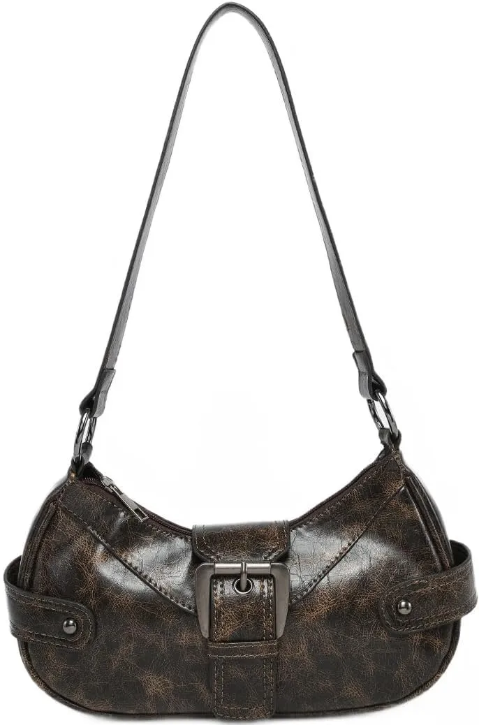 Half Moon Y2k Bag Vintage Trending Shoulder Bag Purse Underarm Y2k Hobo Purses Leather Crescent Bag