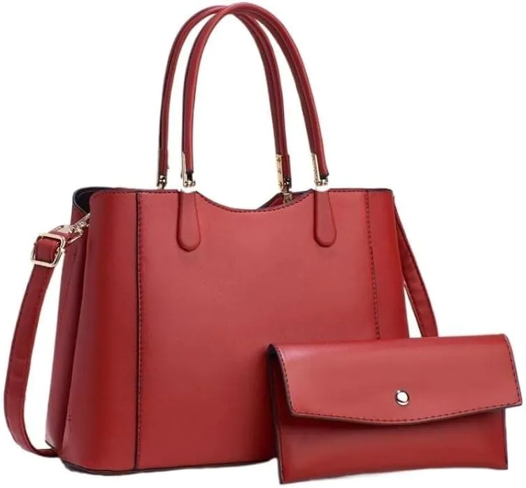 Handbag Women Large Capacity Lady Purse Tote Bag Cross-Body Bag Leisure Solid Color Shoulder Bag with Pocket