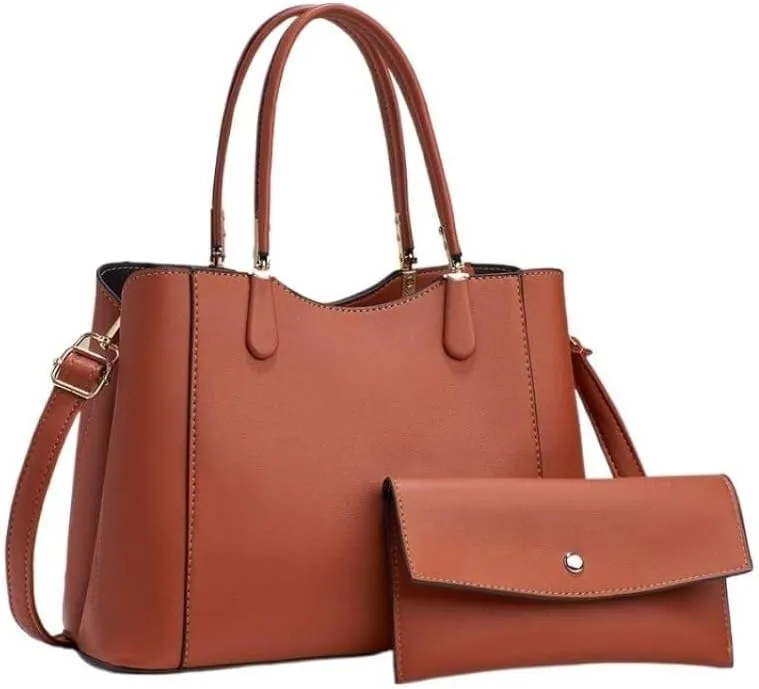 Handbag Women Large Capacity Lady Purse Tote Bag Cross-Body Bag Leisure Solid Color Shoulder Bag with Pocket