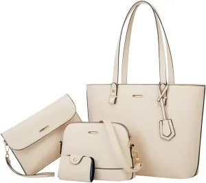 Handbags and Purses for Women Vegan Leather Tote Bag with Zipper Compartments Womens Shoulder Crossbody Satchel Bags