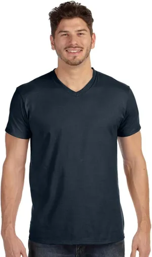 Hanes Mens Ringspun Cotton Nano-T V-Neck T-Shirt (498V)