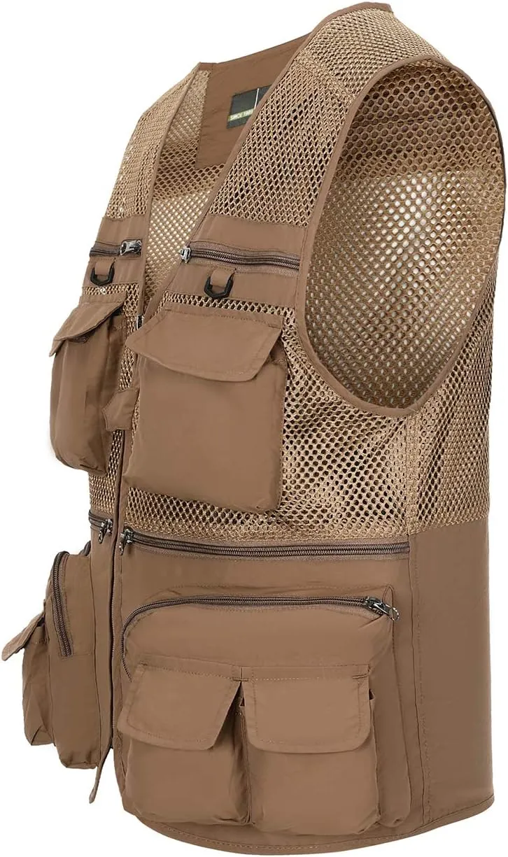 Hbufnha Fishing Vest Outdoor Work Vests Unisex Hunting Travel Photography Safari Multi Pockets