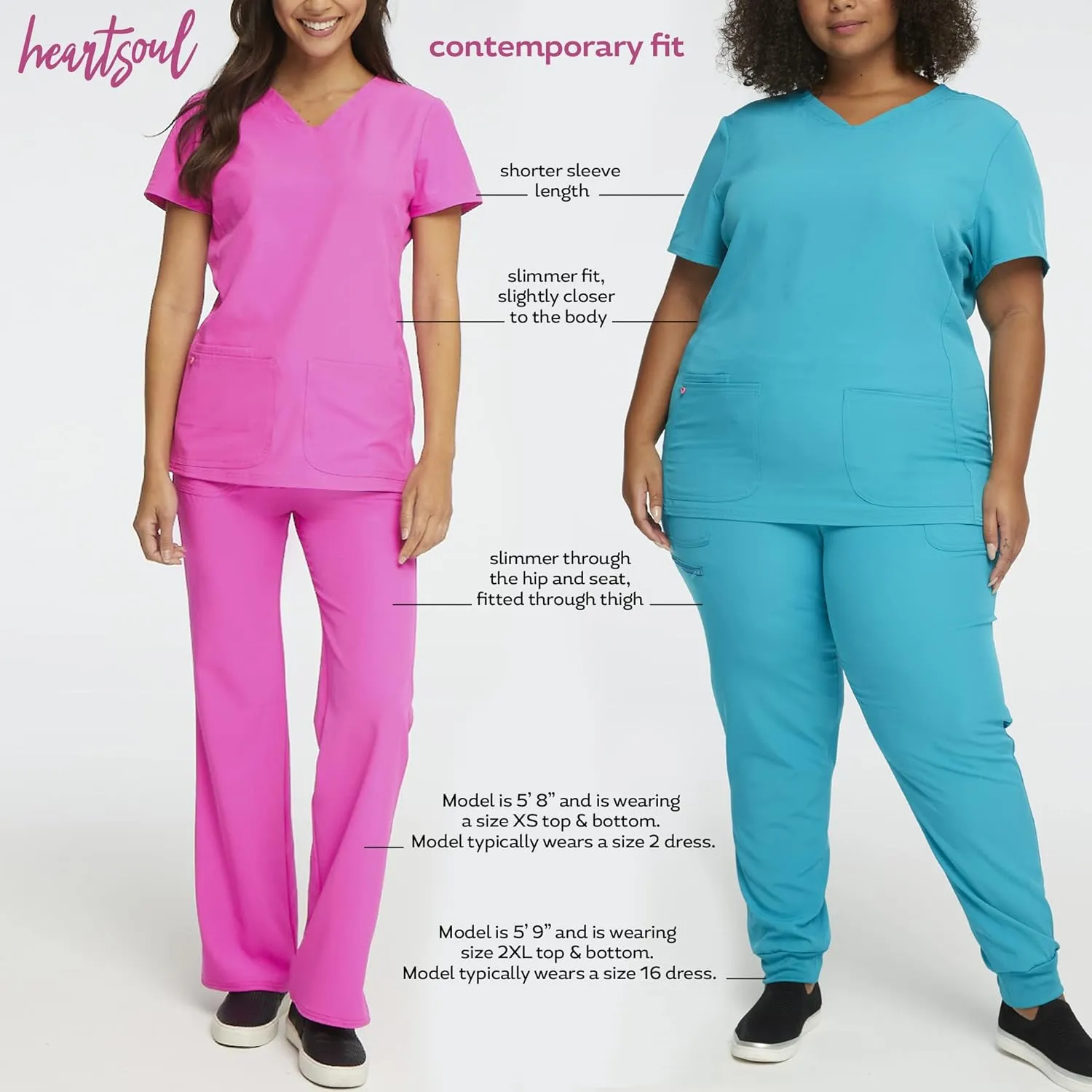 HeartSoul Break On Through Women Scrubs Top V-Neck HS710