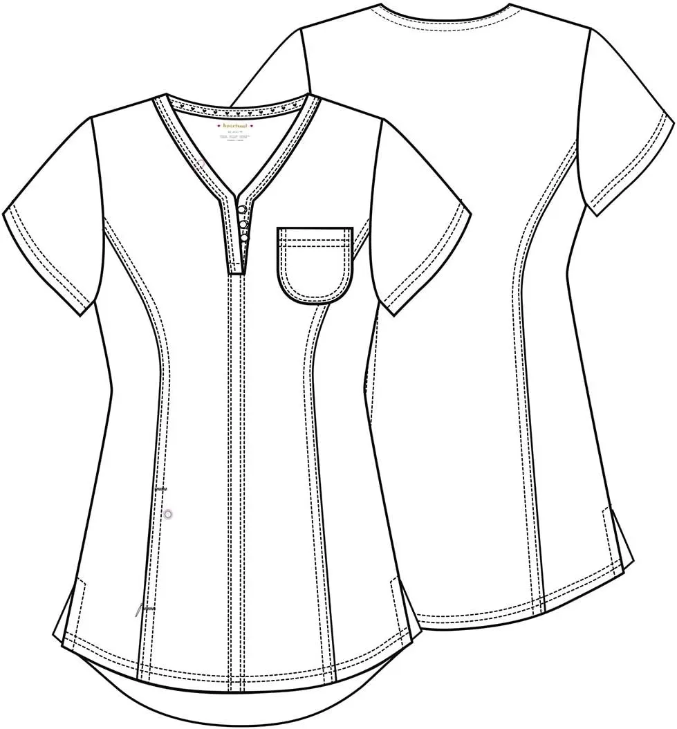 HeartSoul Break On Through Women Scrubs Top V-Neck HS710