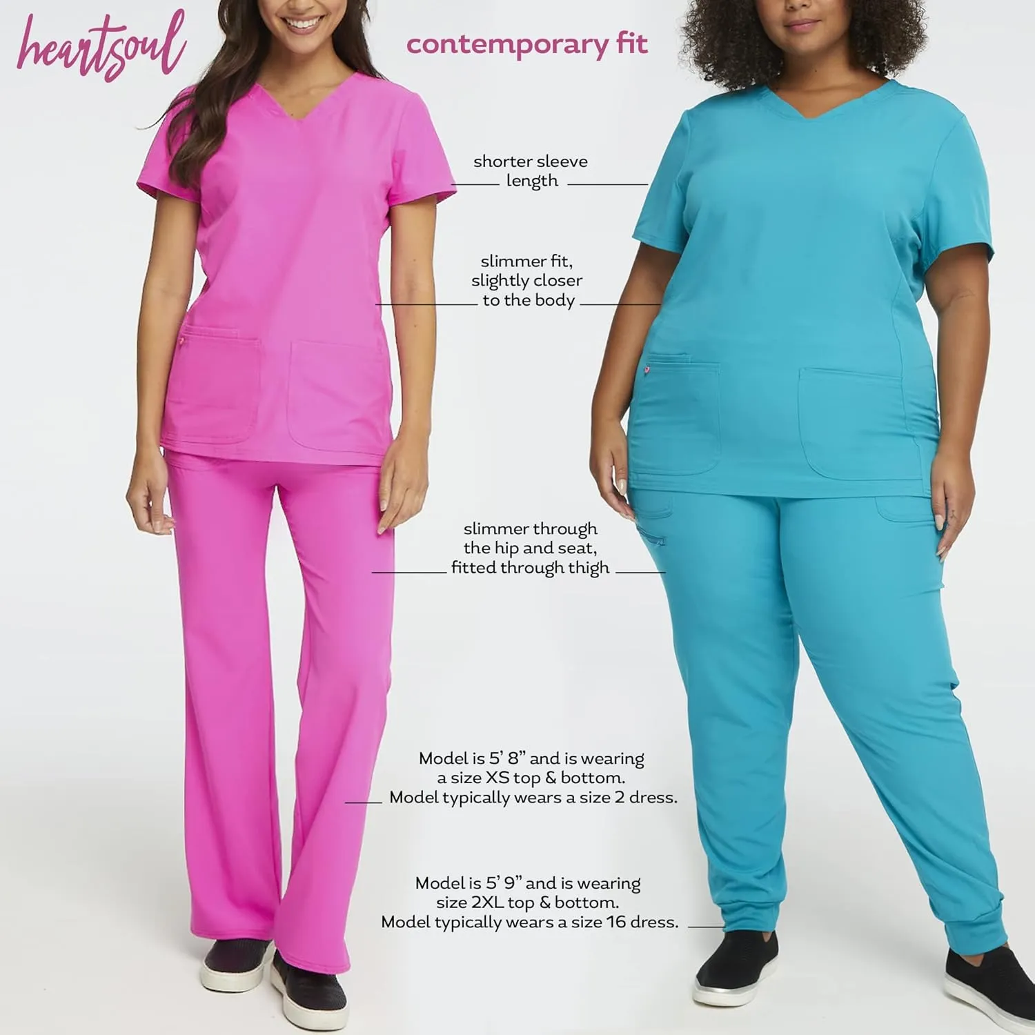 HeartSoul Break On Through Women Scrubs Top V-Neck HS710