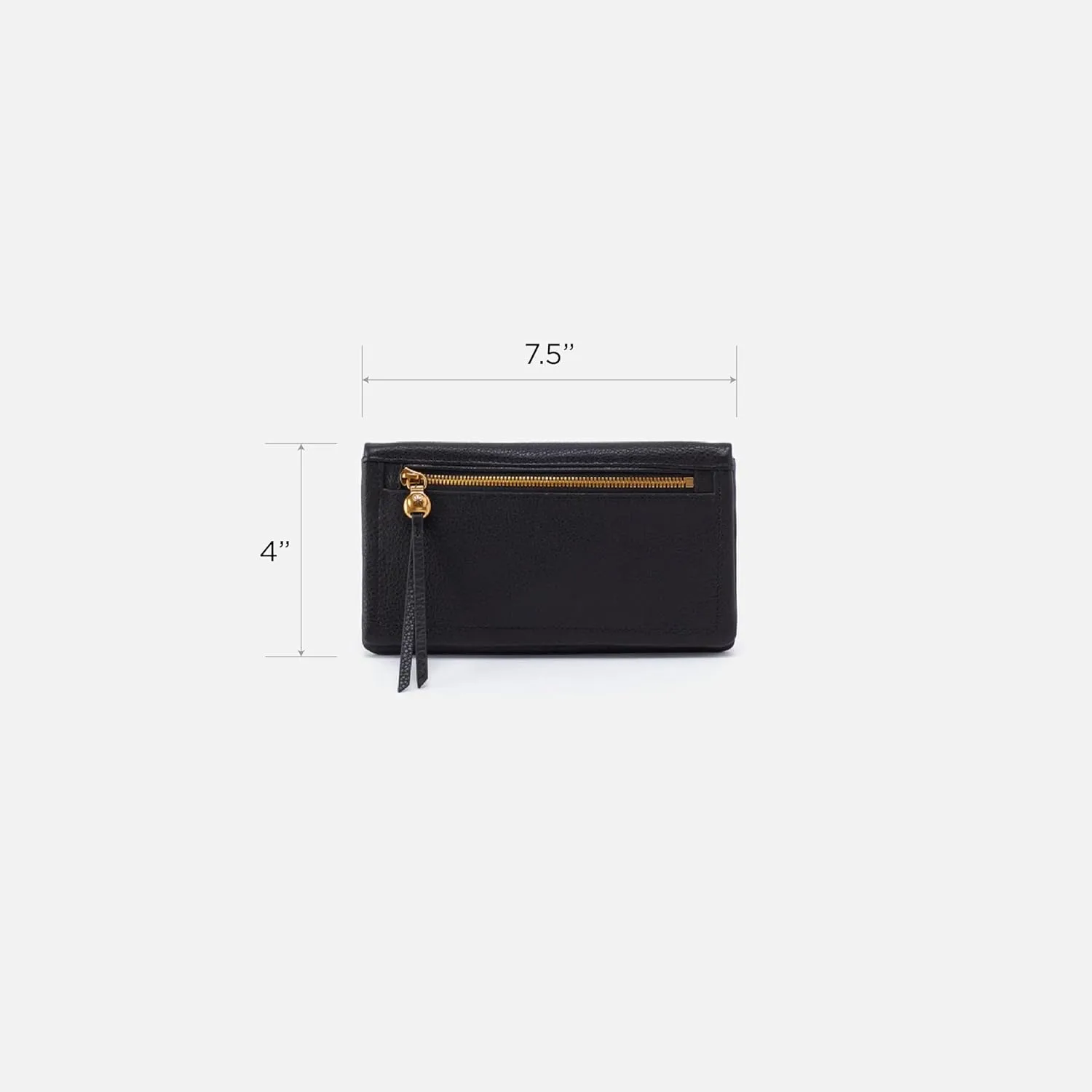 HOBO Lumen Continental Bifold Leather Wallet for Women, Snap Closure