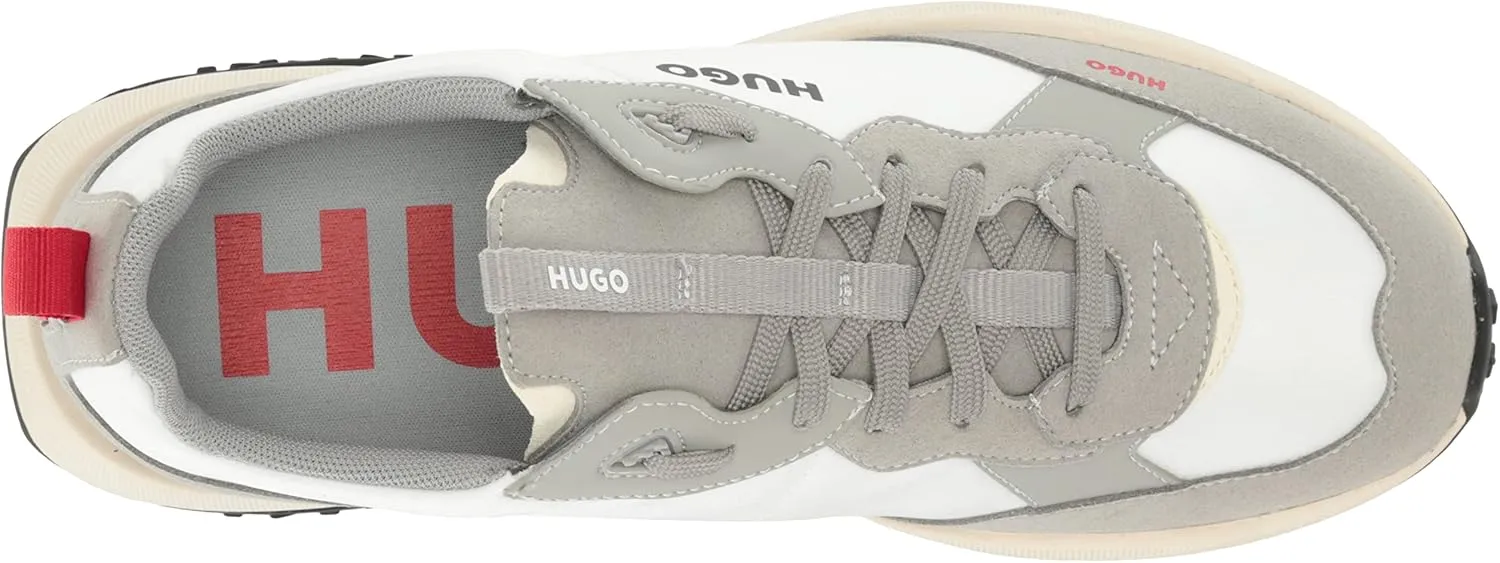 HUGO Men's Kane Sporty Nylon Running Sneaker