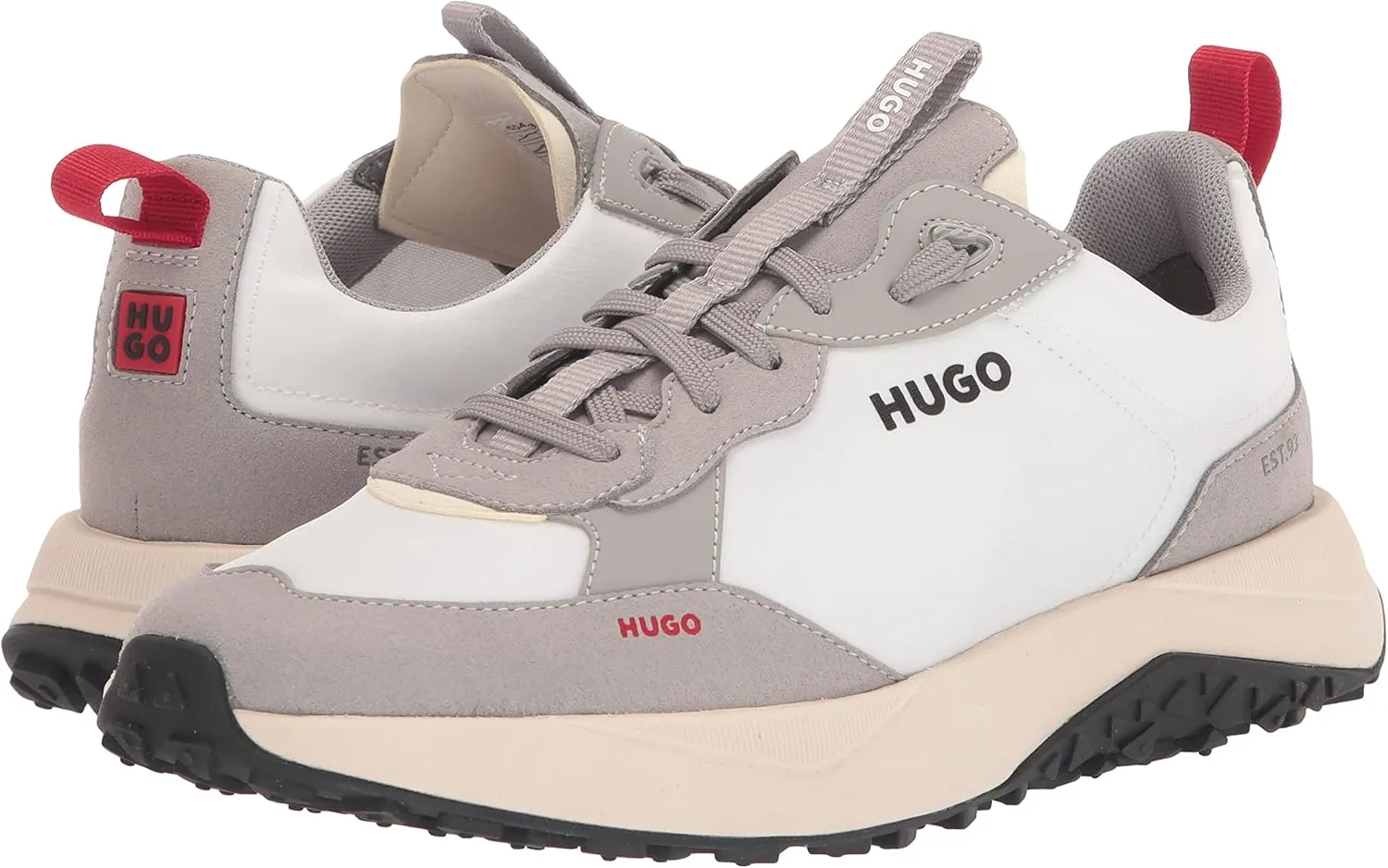 HUGO Men's Kane Sporty Nylon Running Sneaker