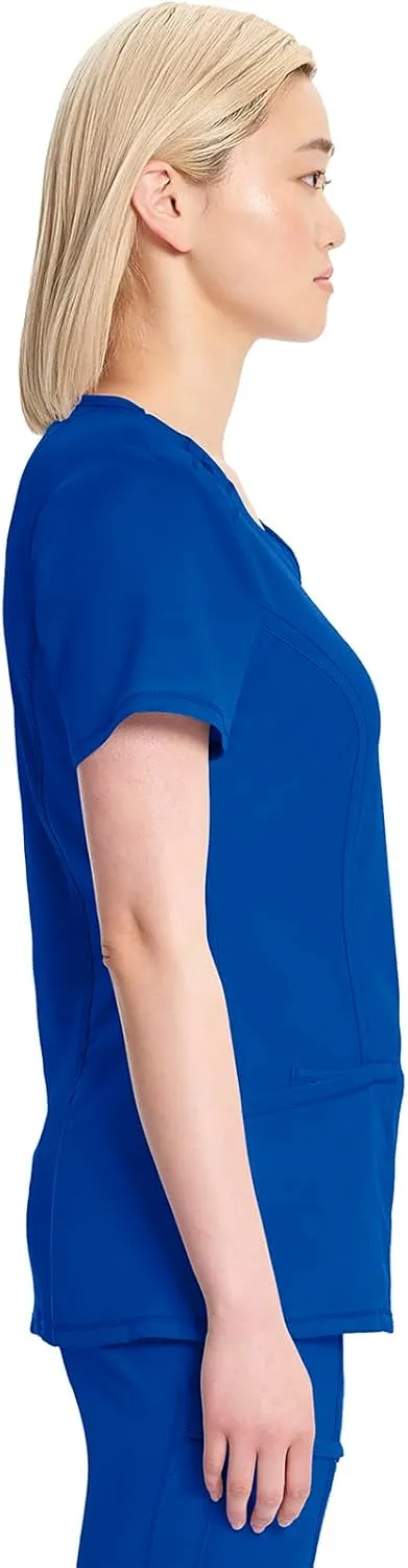 Infinity by Cherokee Round Neck scrub tops women with 3 Pockets & 360 Stretch - 2624A