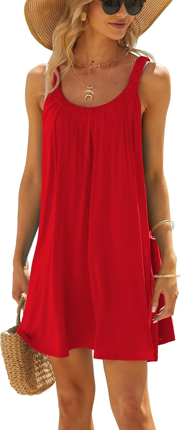 Jar of Love Women's Beach Dress Bikini Beachwear Coverups Casual Vacation Short Summer Halter Dresses