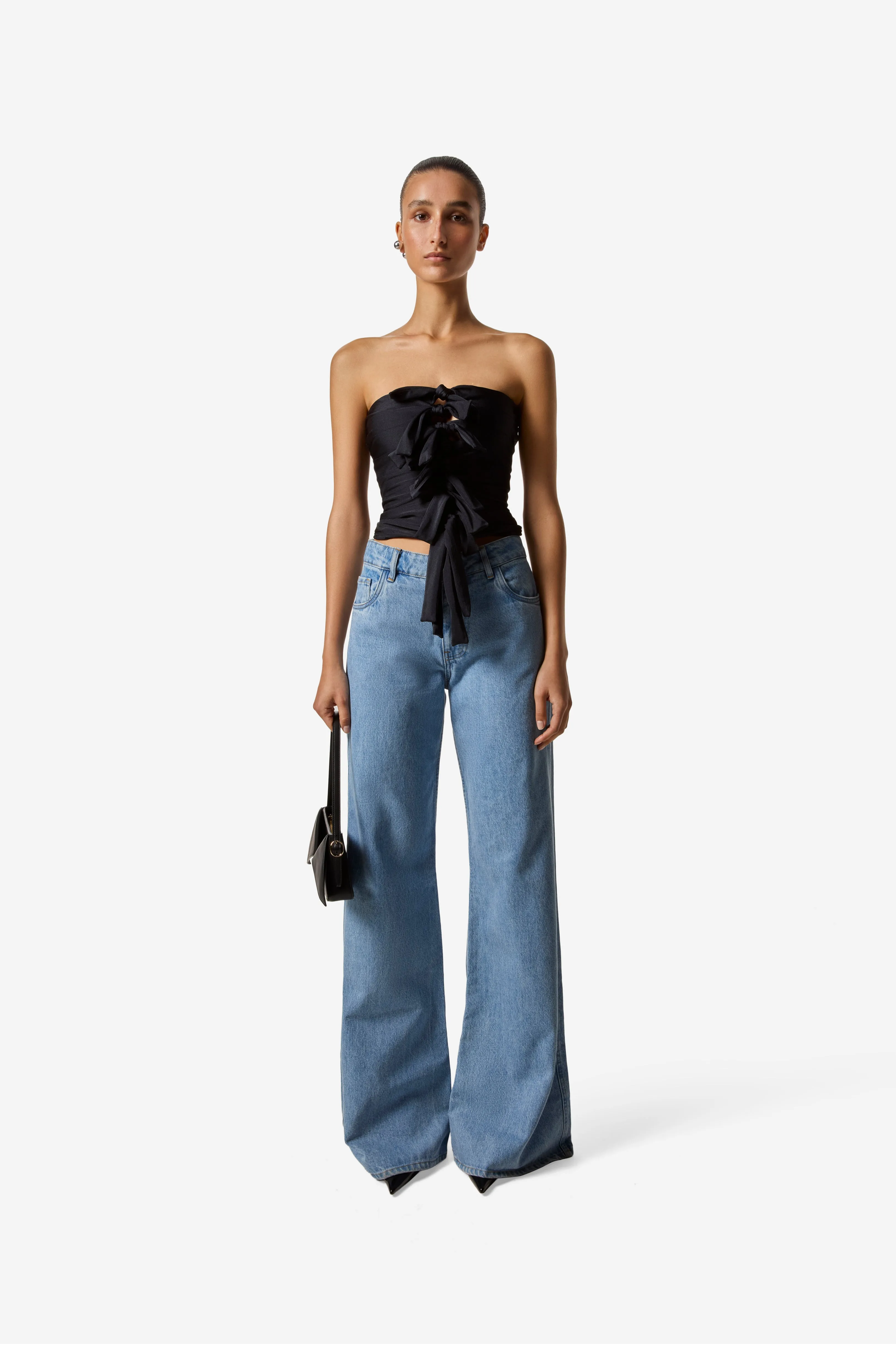Jersey Knotted Gala Top