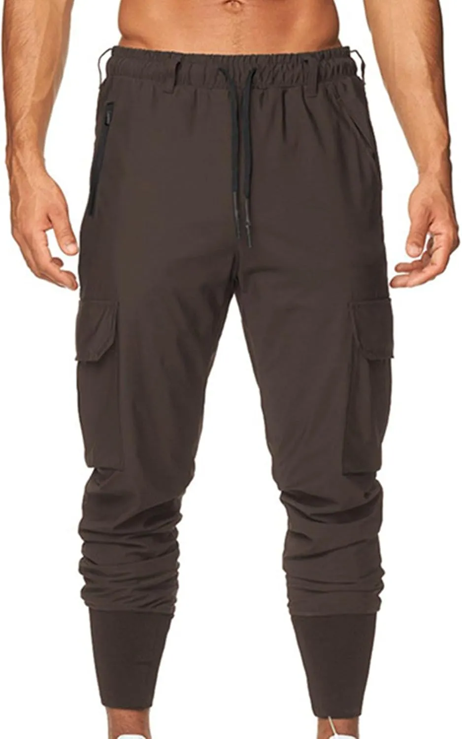 JEShifangjiusu Mens Hiking Chino Pants Lightweight Slim Fit Stretch Work Tapered Pants Casual Golf Workout Jogging Trousers
