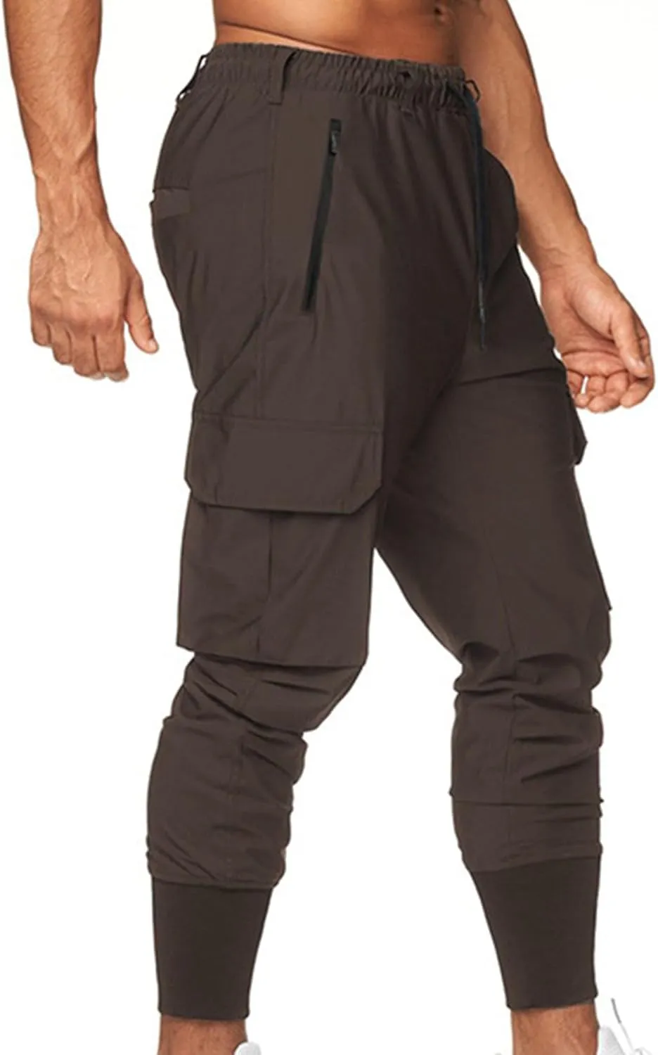 JEShifangjiusu Mens Hiking Chino Pants Lightweight Slim Fit Stretch Work Tapered Pants Casual Golf Workout Jogging Trousers
