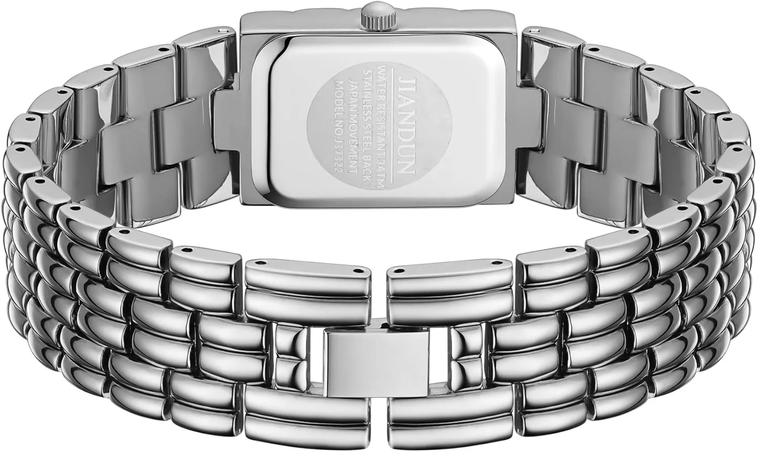 JIANDUN Classic Vintage Square Gold Tone Women Bracelet Watch with Adjustable Band, Water-Resistant