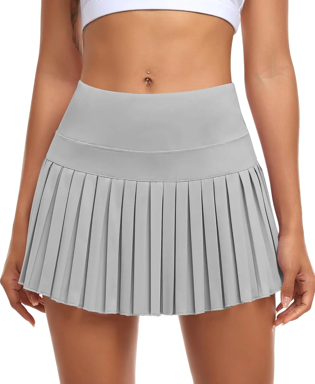 JoyGirl Womens Pleated Tennis Skirt with Shorts High Waisted Golf Skort Mini Skirt Workout Skirt Athletic Skorts with Pockets