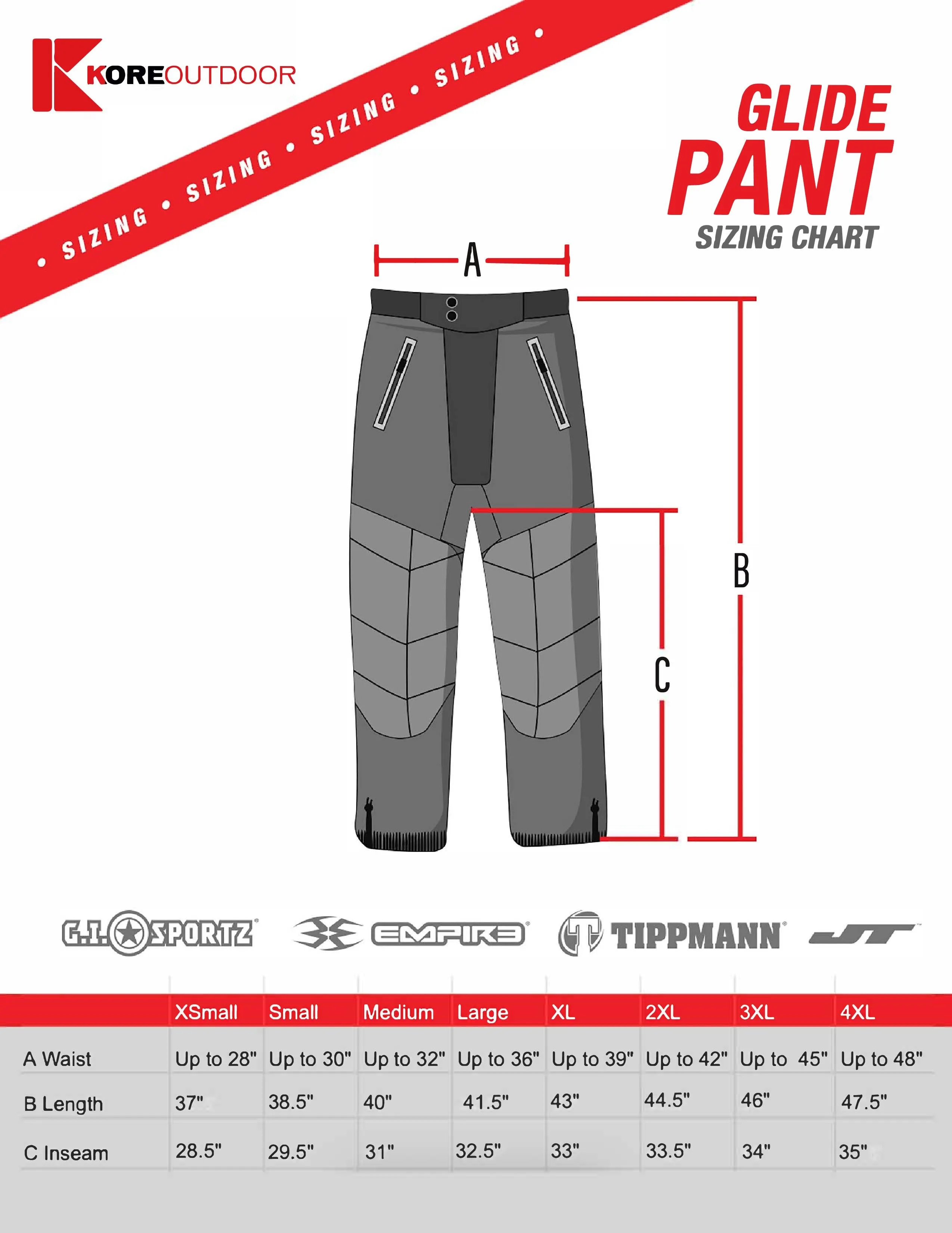 JT Glide Pants - Black / Grey Logo