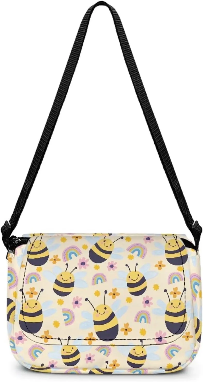 Kids Fashion Crossbody Purse Lightweight Messenger Bag with Zipper and Adjustable Strap for School Travel