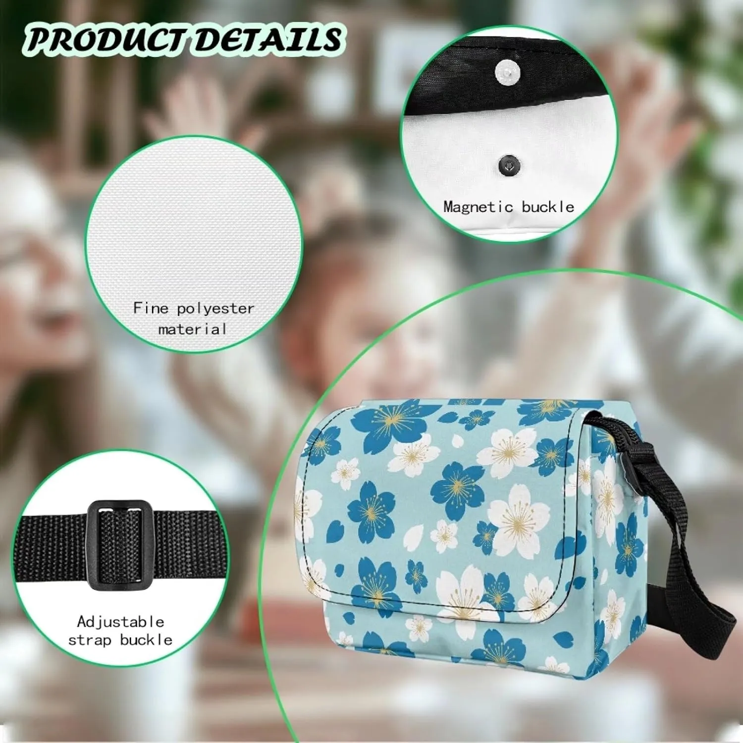 Kids Fashion Crossbody Purse Lightweight Messenger Bag with Zipper and Adjustable Strap for School Travel